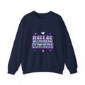 Y2K Rhinestone-Style Slogan Sweatshirt | Bubblegum Glitter Techno