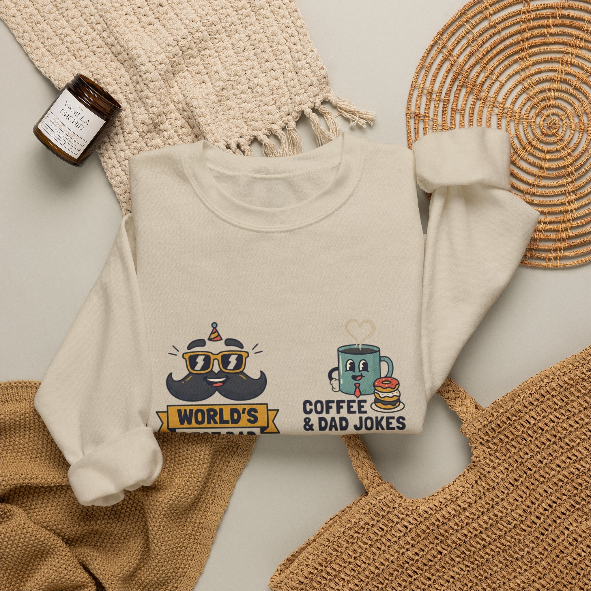 Match-Day Dad Icons Crewneck Sweatshirt | soccer watch party, cozy fan apparel