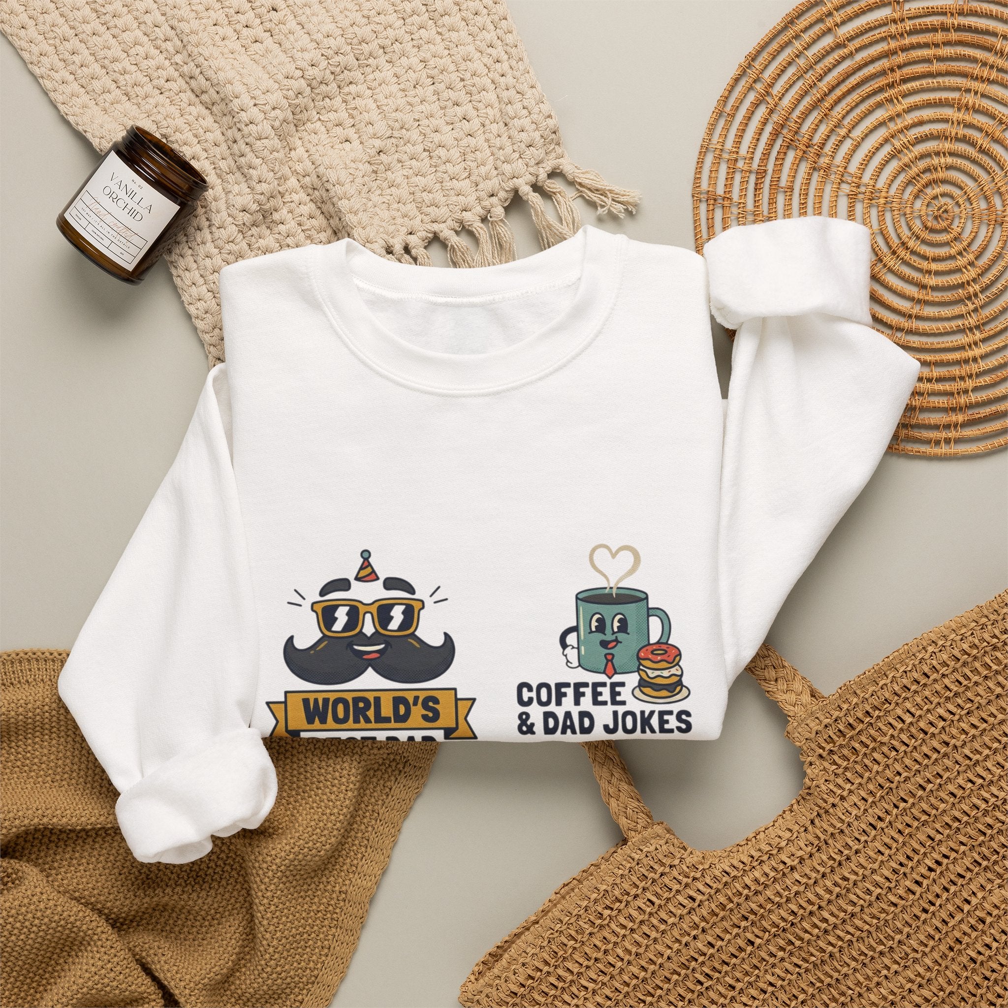 Match-Day Dad Icons Crewneck Sweatshirt | soccer watch party, cozy fan apparel