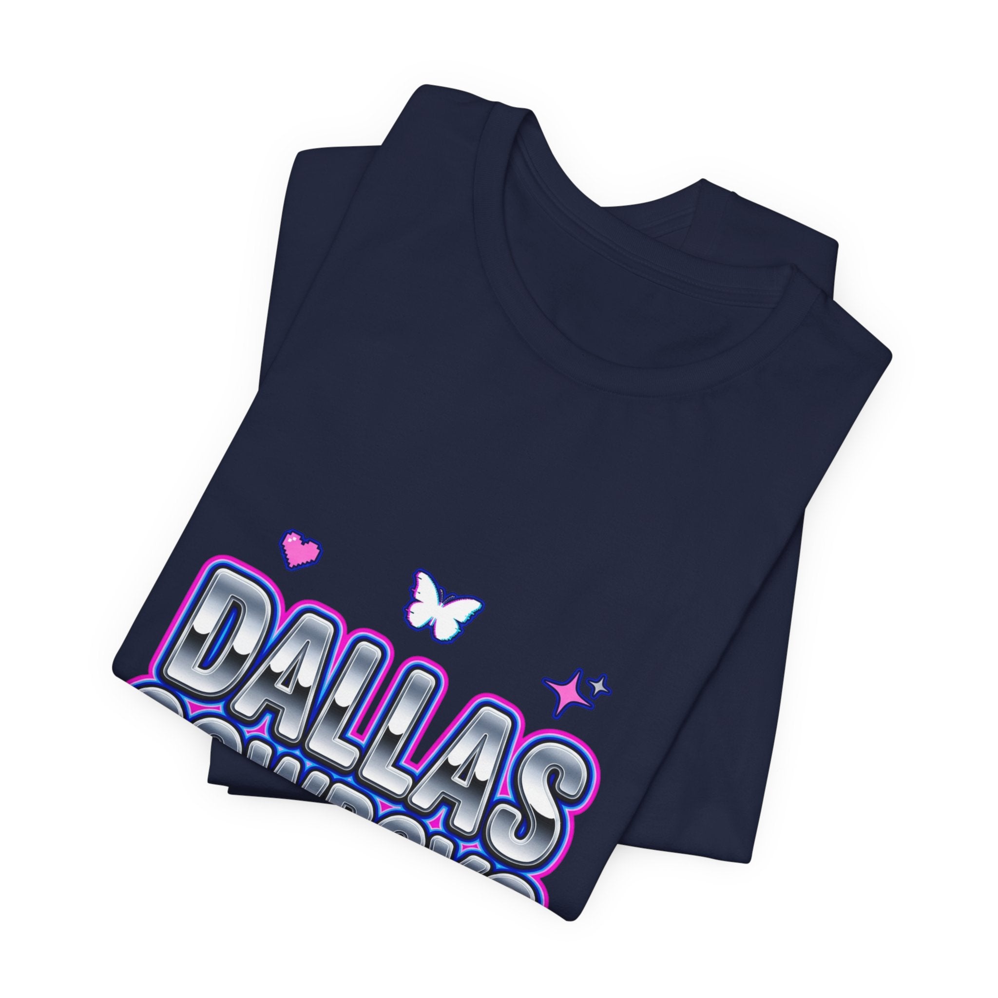 Y2K Rhinestone Bubble Text Tee | Glitter Purple Hot Pink Slogan