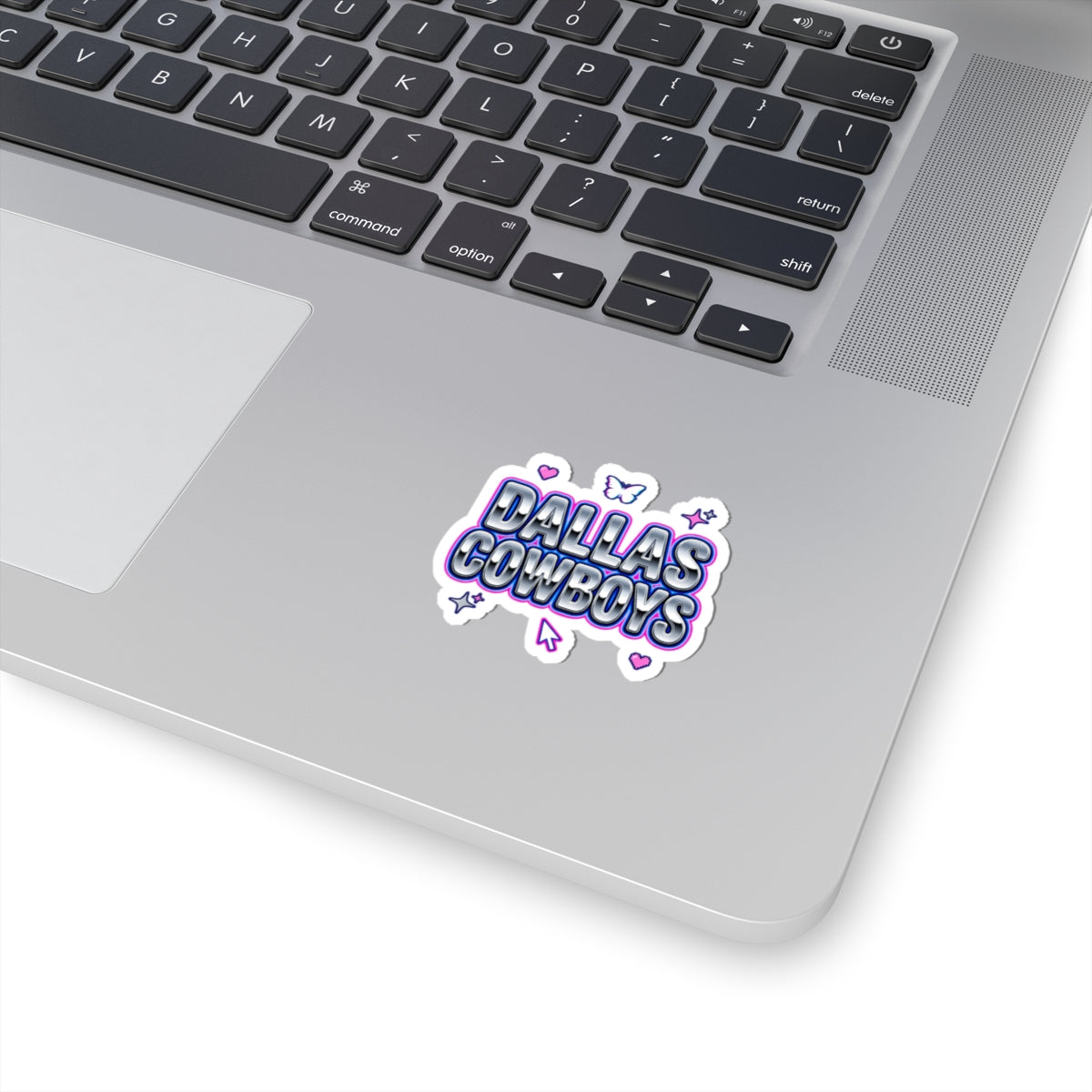 Y2K Rhinestone Bubble Text Kiss-Cut Stickers | Hot Pink Glitter Cyber Aesthetic
