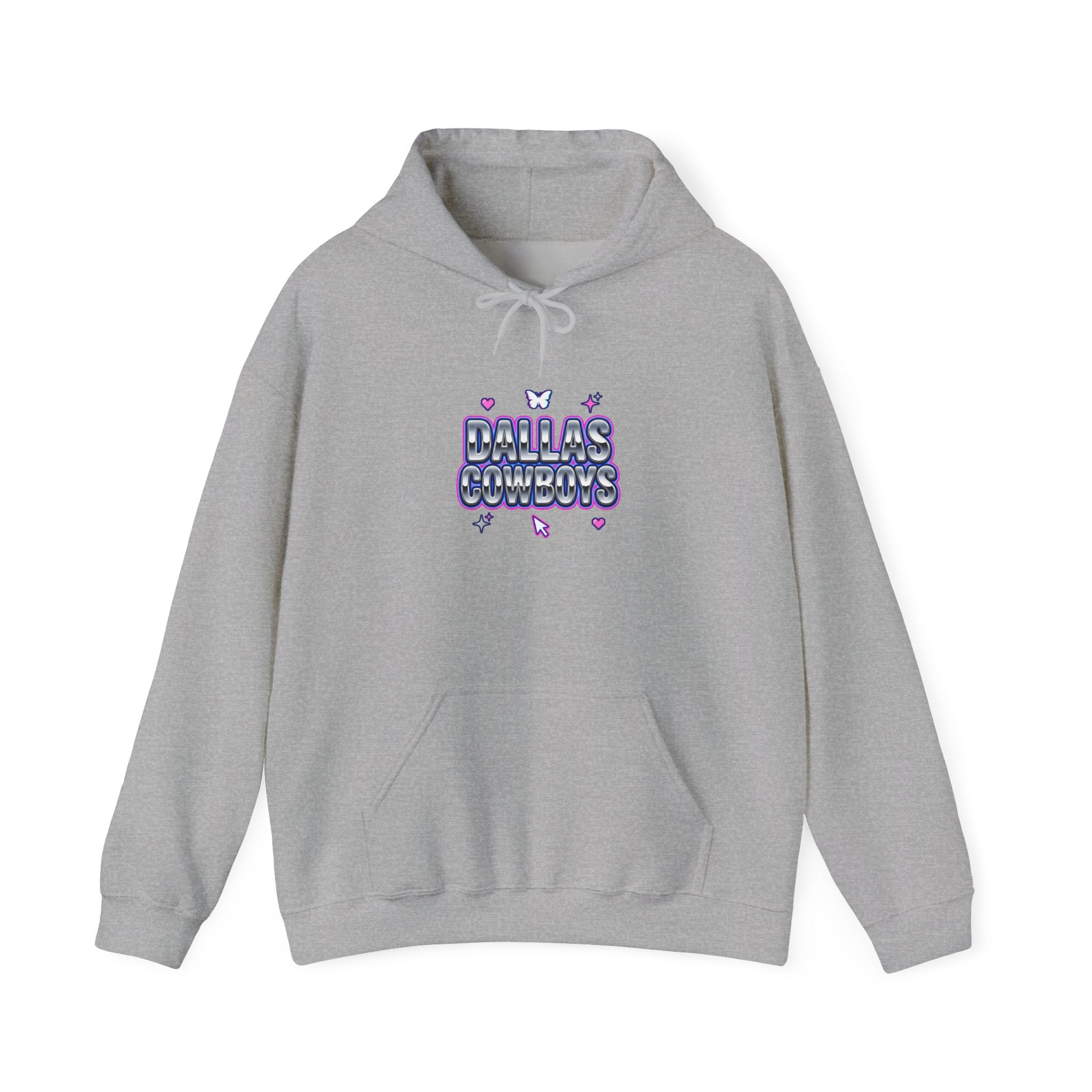 Playful Y2K Bubble Text Hoodie | rhinestone look, hot pink accents