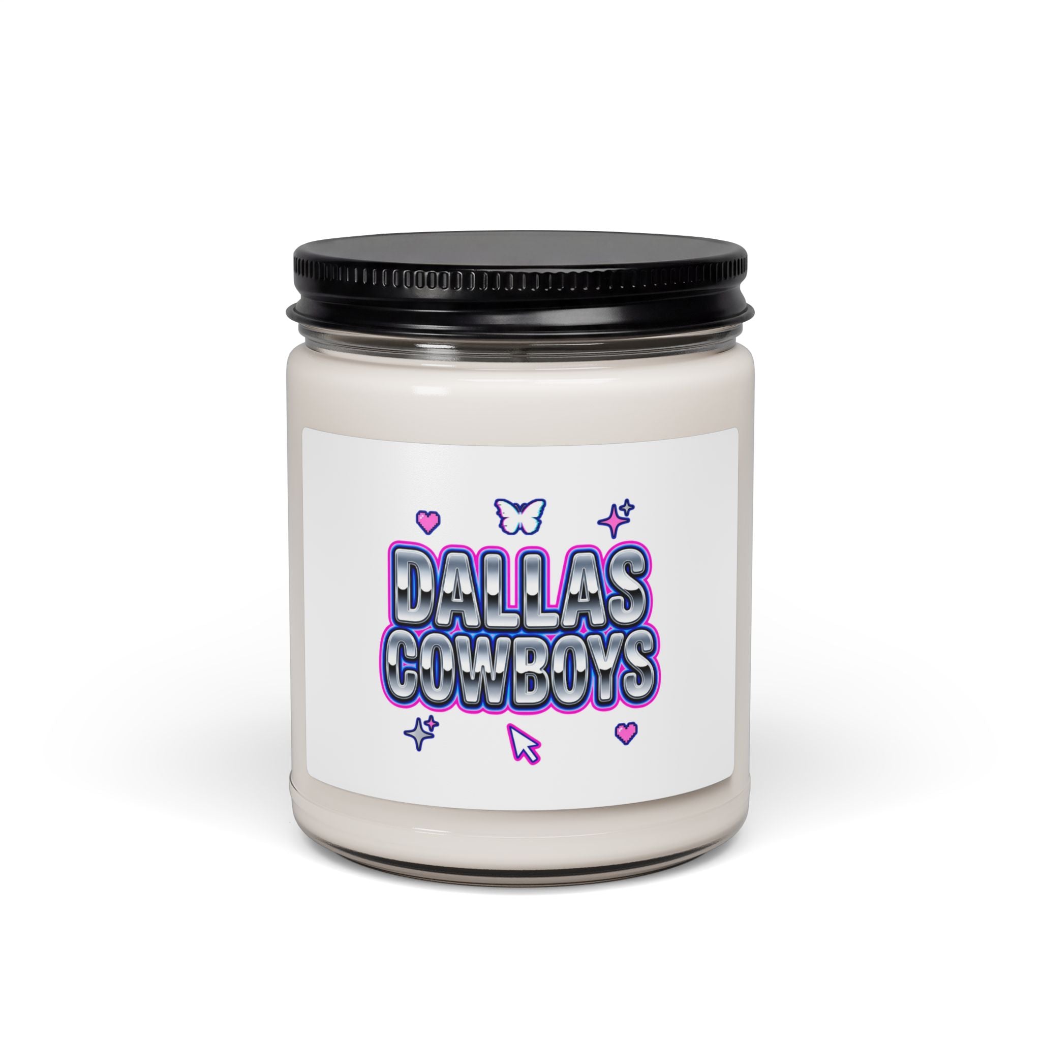 Y2K Bubble Text Slogan Candle | 9oz Soy Candle, Hot Pink Cyber Aesthetic