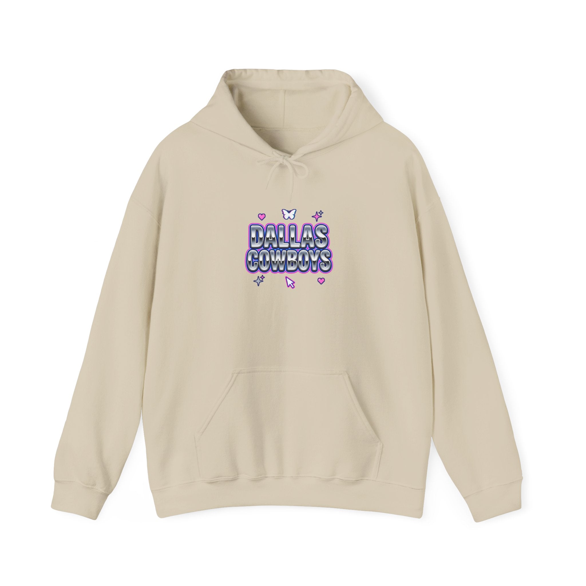 Playful Y2K Bubble Text Hoodie | rhinestone look, hot pink accents