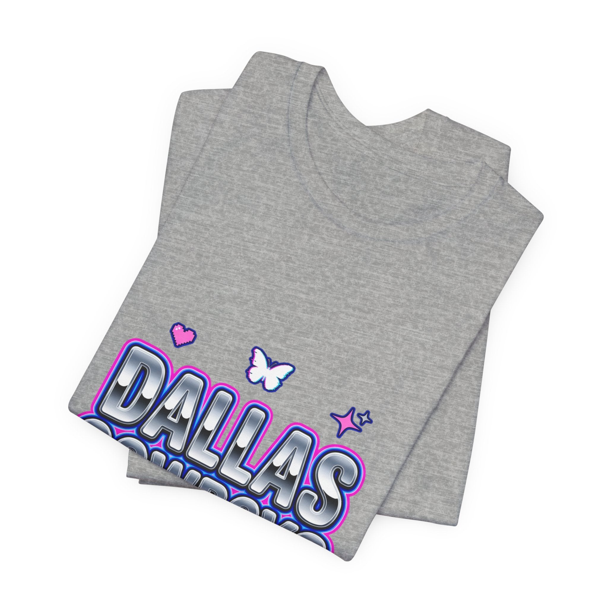 Y2K Rhinestone Bubble Text Tee | Glitter Purple Hot Pink Slogan
