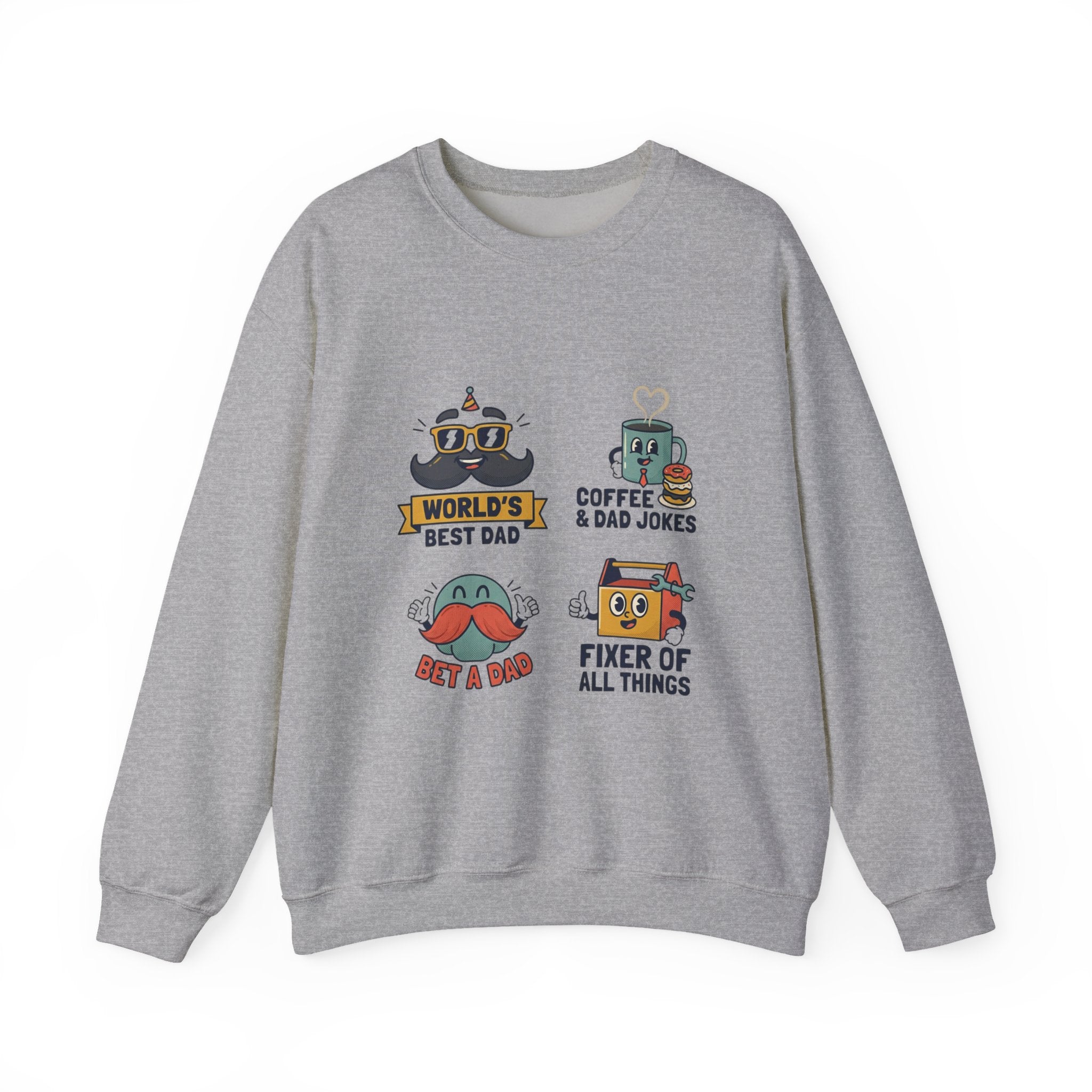 Match-Day Dad Icons Crewneck Sweatshirt | soccer watch party, cozy fan apparel