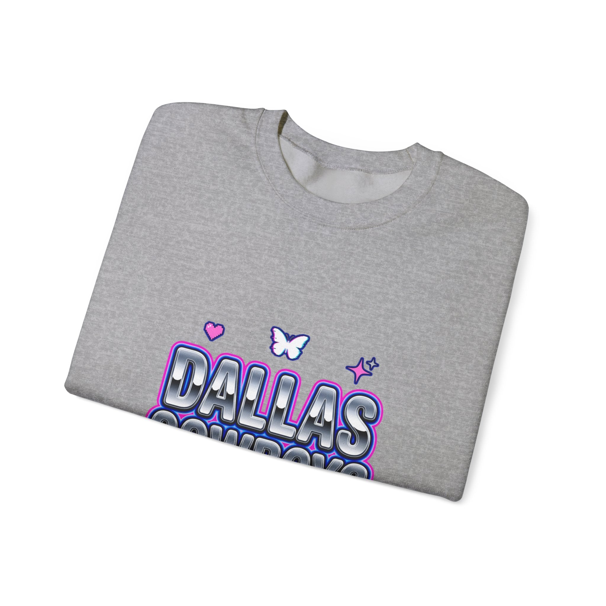 Y2K Rhinestone-Style Slogan Sweatshirt | Bubblegum Glitter Techno