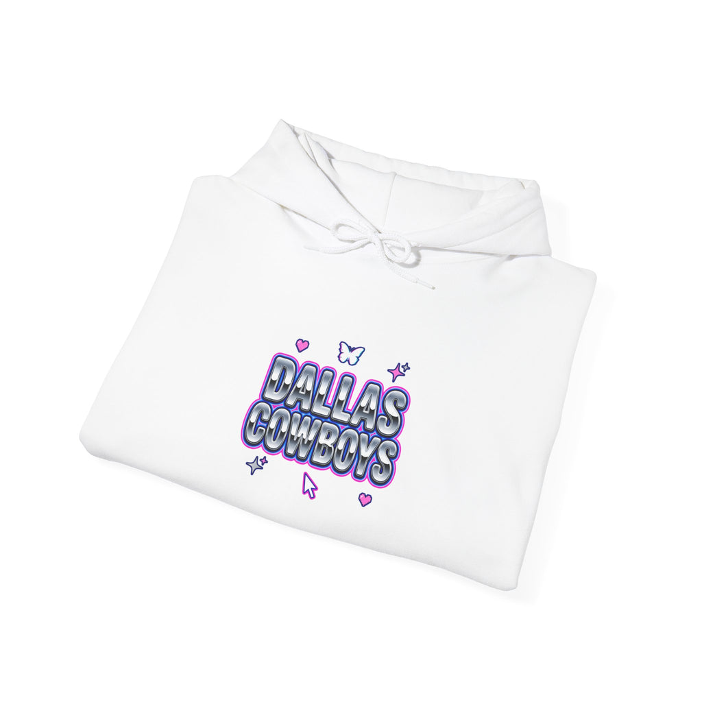 Playful Y2K Bubble Text Hoodie | rhinestone look, hot pink accents