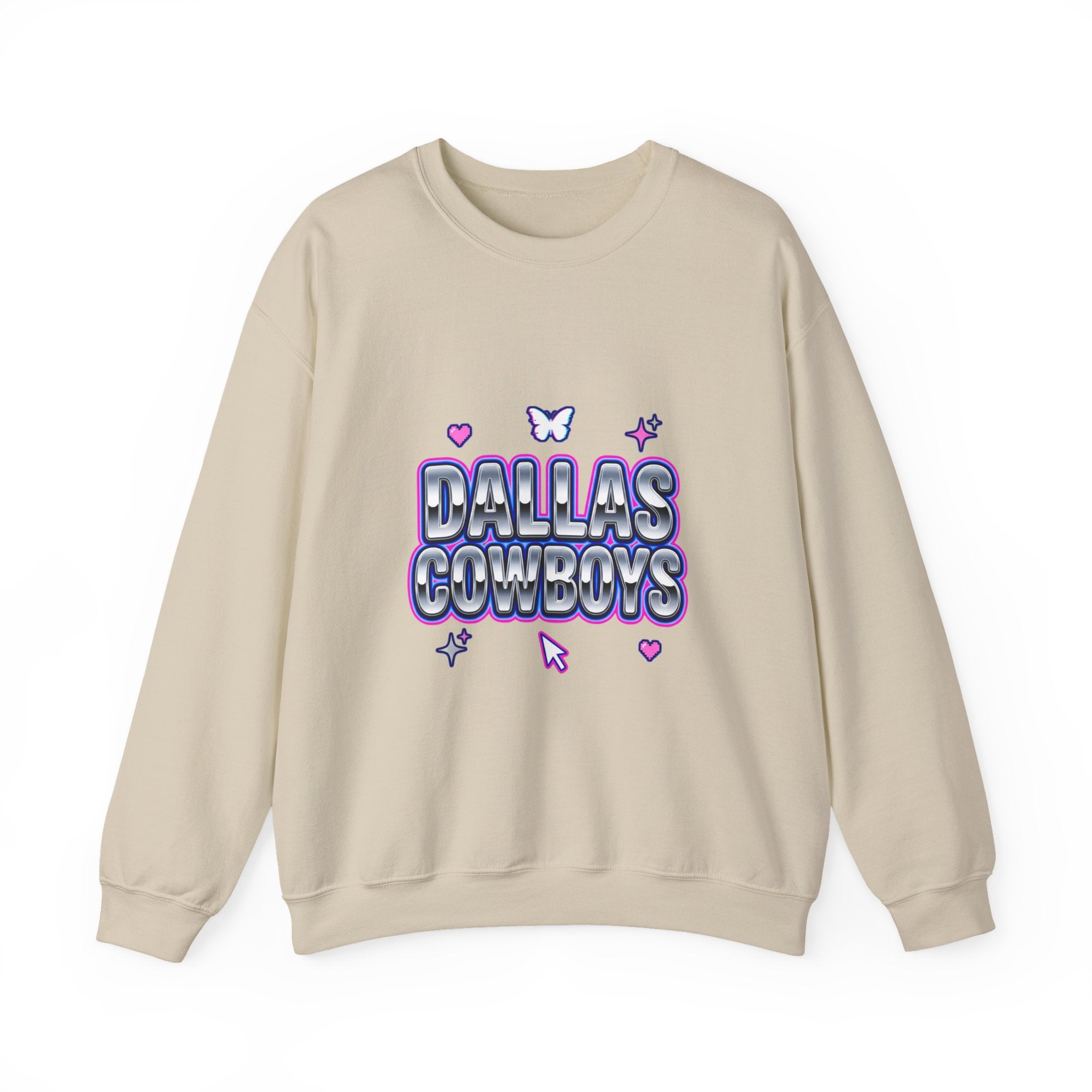 Y2K Rhinestone-Style Slogan Sweatshirt | Bubblegum Glitter Techno