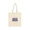 Playful Y2K Slogan Tote | Cotton Canvas Tote, Bubblegum Glitter Type