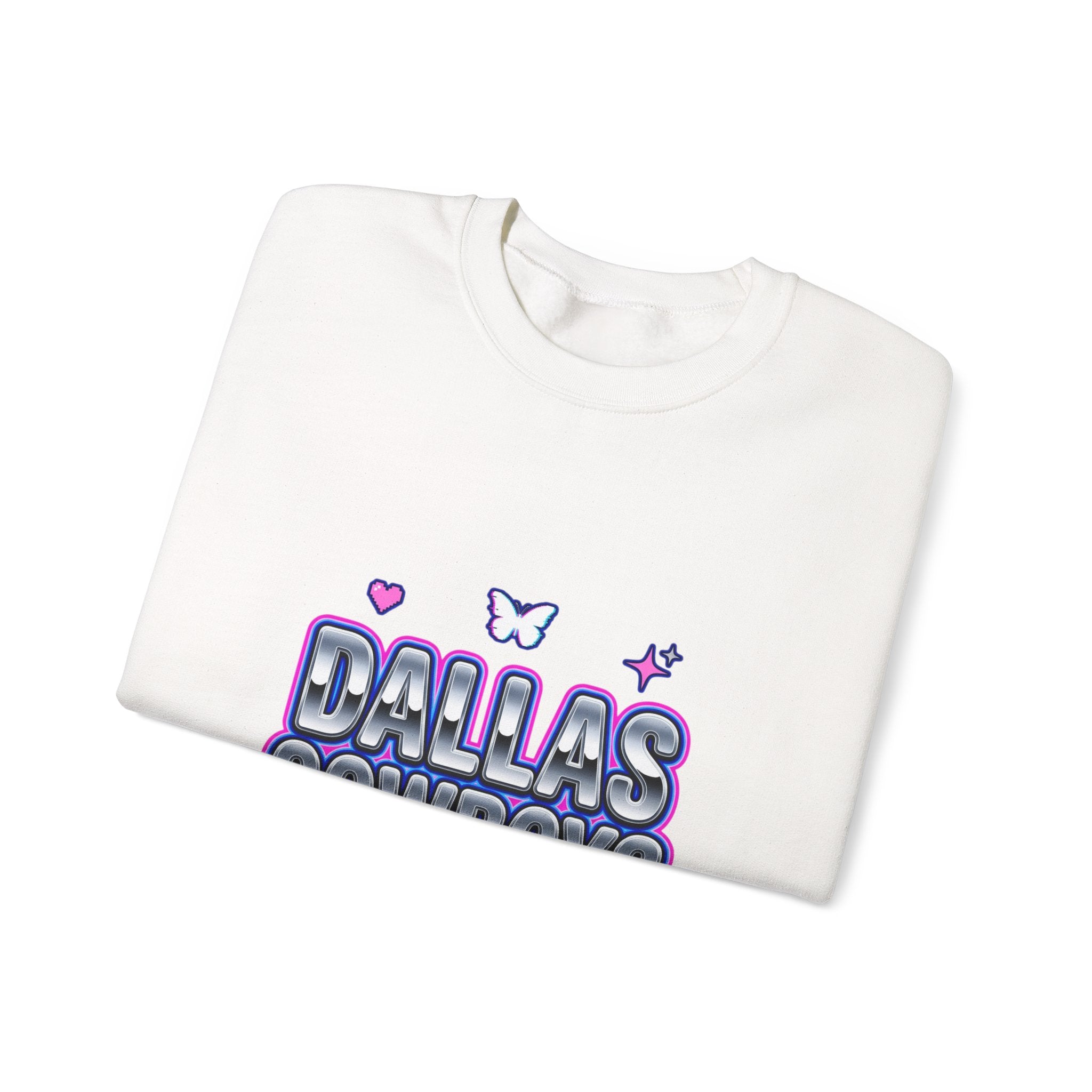 Y2K Rhinestone-Style Slogan Sweatshirt | Bubblegum Glitter Techno