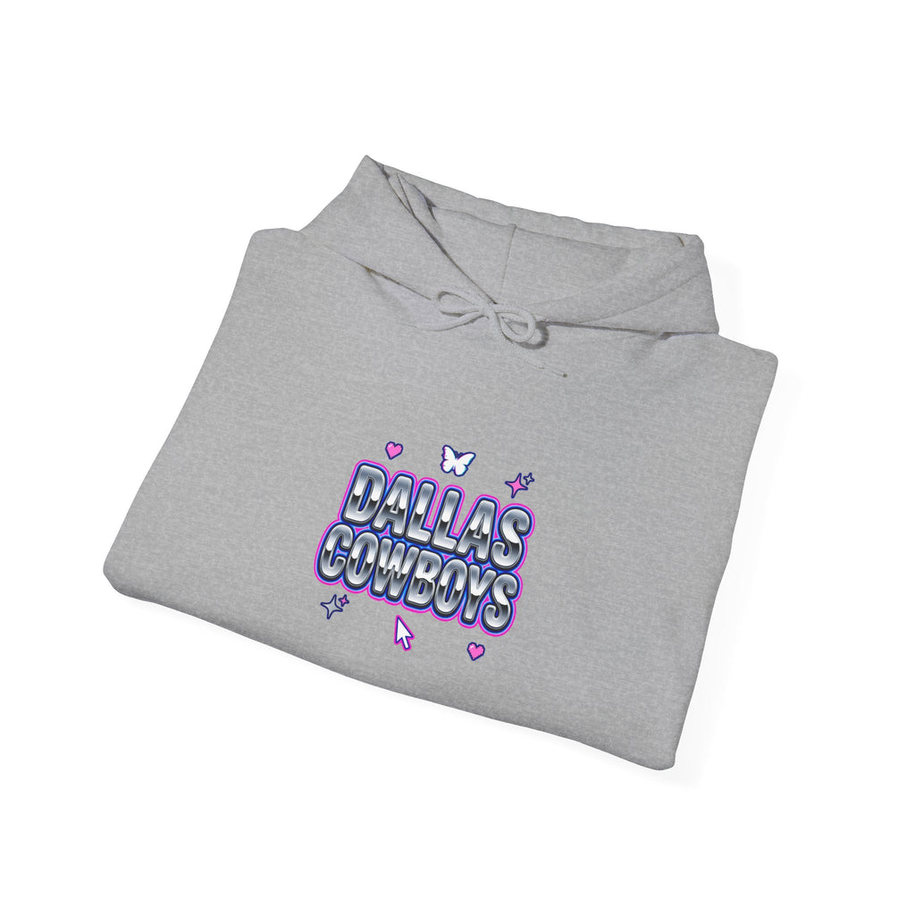 Playful Y2K Bubble Text Hoodie | rhinestone look, hot pink accents