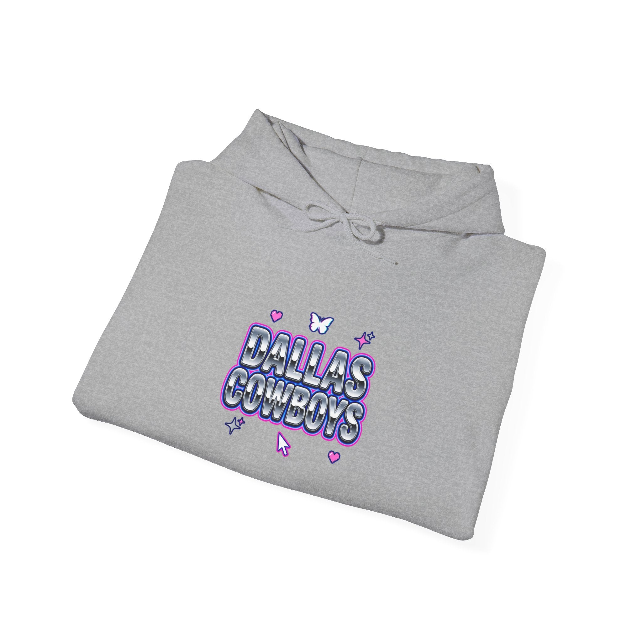 Playful Y2K Bubble Text Hoodie | rhinestone look, hot pink accents