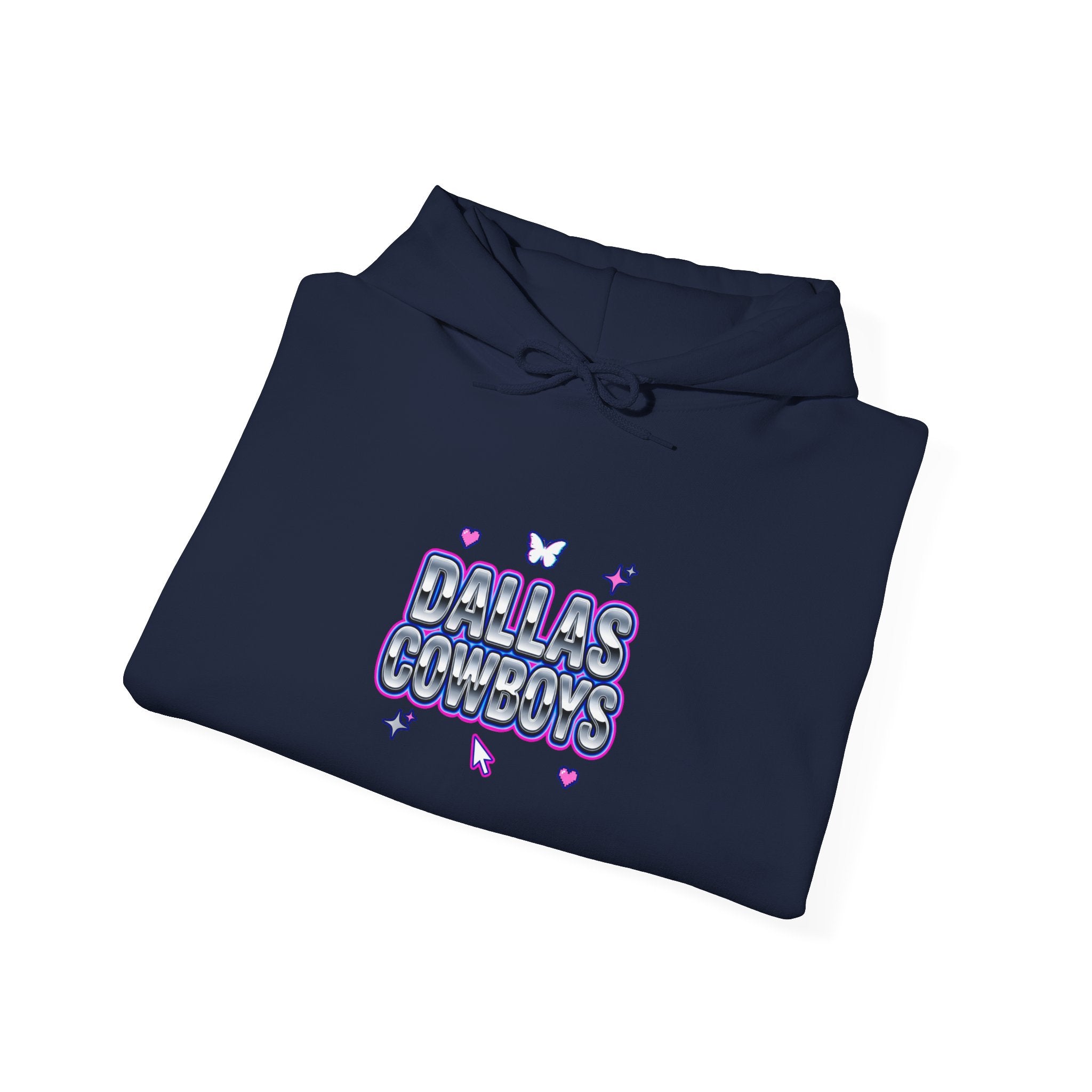 Playful Y2K Bubble Text Hoodie | rhinestone look, hot pink accents