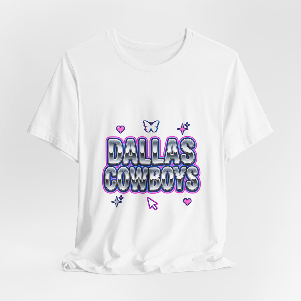 Y2K Rhinestone Bubble Text Tee | Glitter Purple Hot Pink Slogan
