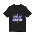 Y2K Rhinestone Bubble Text Tee | Glitter Purple Hot Pink Slogan