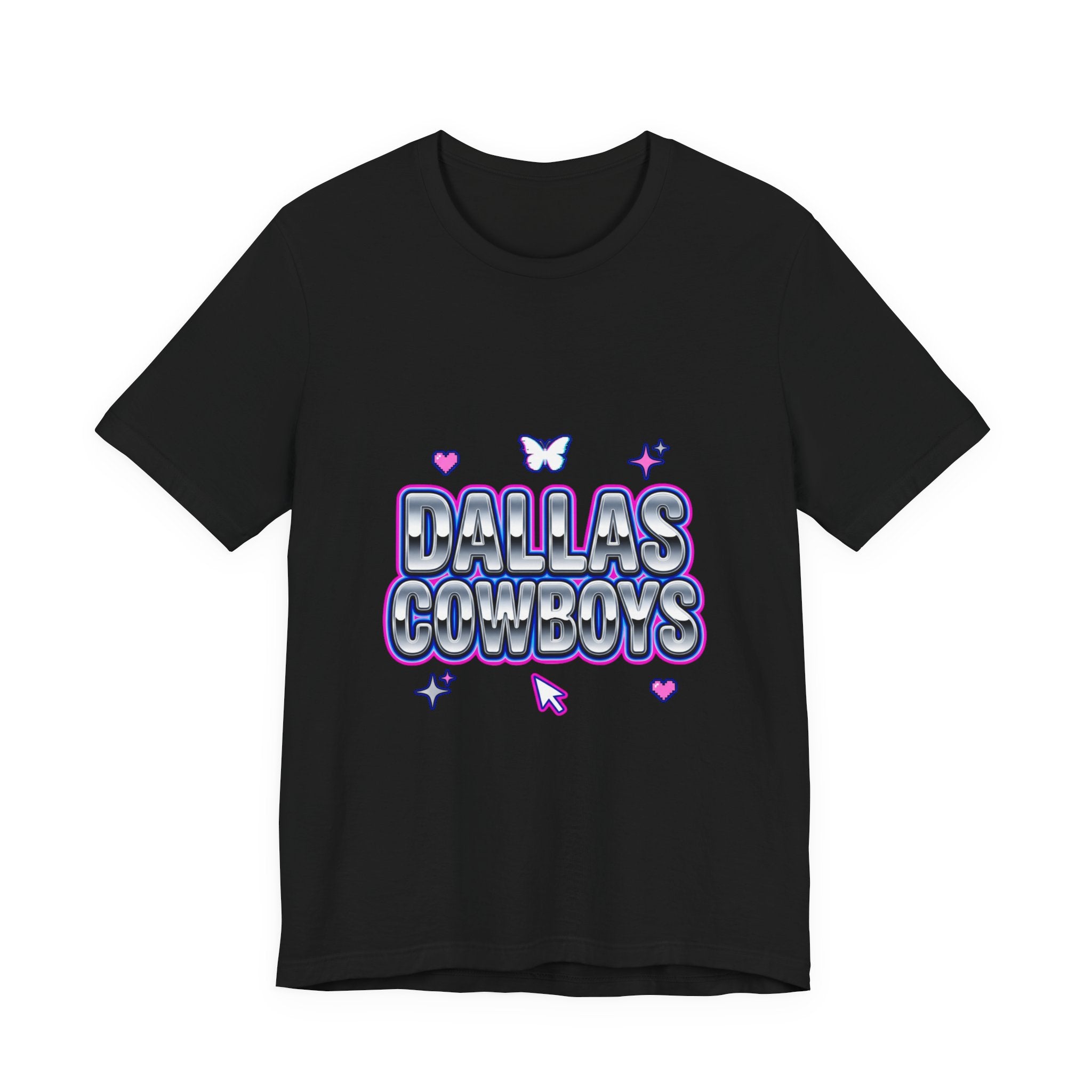 Y2K Rhinestone Bubble Text Tee | Glitter Purple Hot Pink Slogan