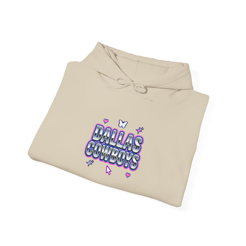Playful Y2K Bubble Text Hoodie | rhinestone look, hot pink accents