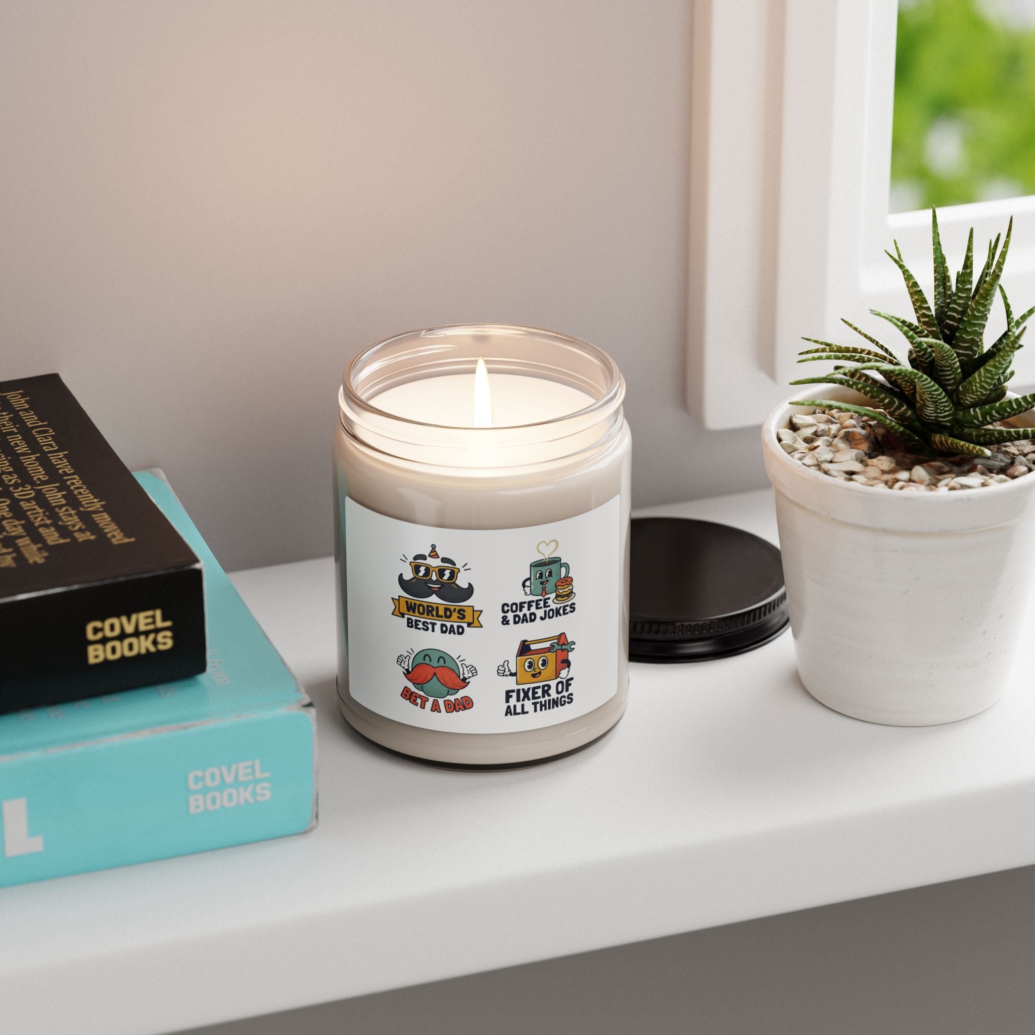 Dad Icons Soy Candle, 9oz | Cozy Match-Day Vibe, Watch Party Candle