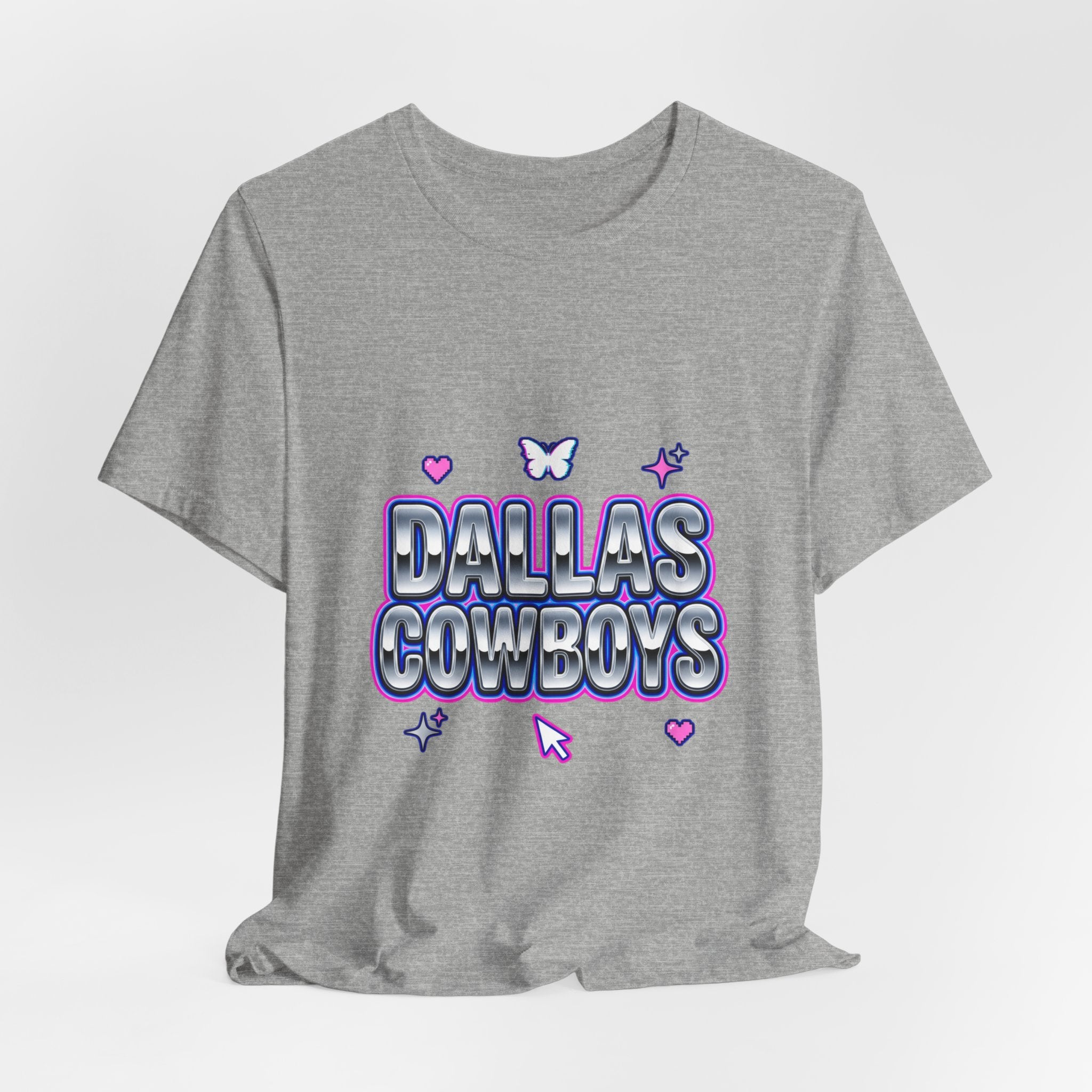 Y2K Rhinestone Bubble Text Tee | Glitter Purple Hot Pink Slogan