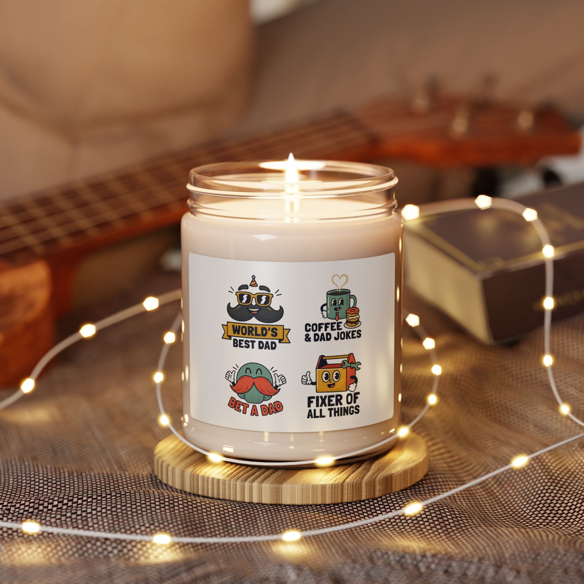 Dad Icons Soy Candle, 9oz | Cozy Match-Day Vibe, Watch Party Candle